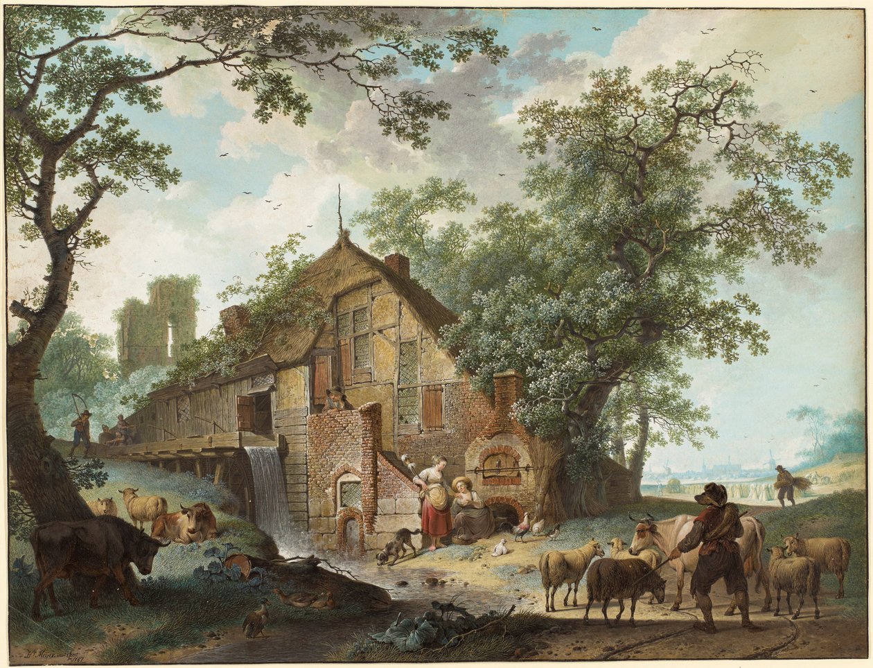 Nyári jelenet alkotó: Hendrick de Meyer