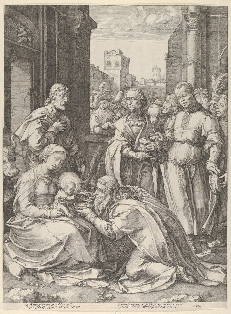Mágusok imádása,.n.d., n.d.. alkotó: Hendrik Goltzius