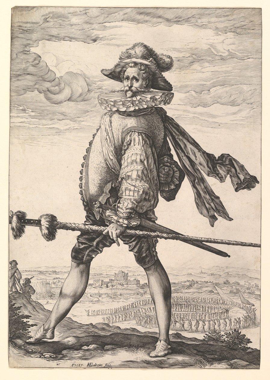 gyalogsági kapitány, 1587. alkotó: Hendrik Goltzius