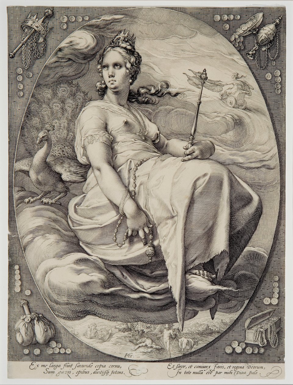 Juno (a Négy istenségből) alkotó: Hendrik Goltzius