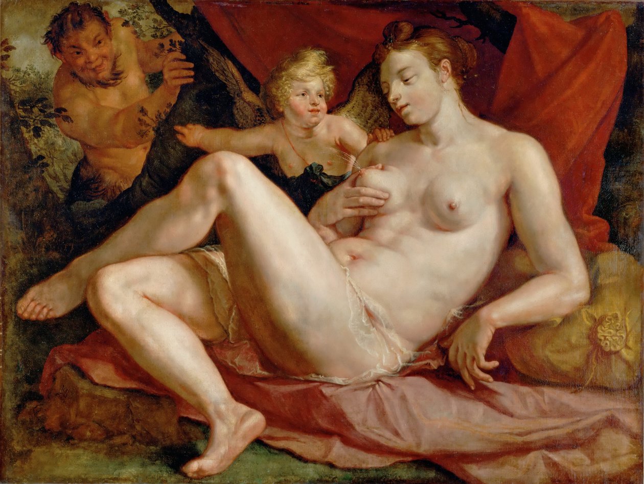 Jupiter és Antiope alkotó: Hendrik Goltzius