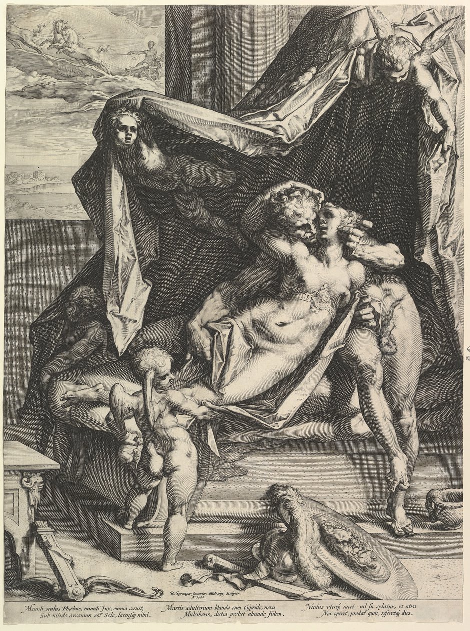 Mars és Vénusz, 1588. alkotó: Hendrik Goltzius