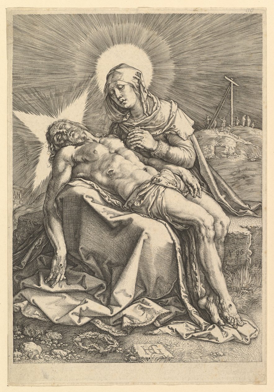 Pietà, 1596. alkotó: Hendrik Goltzius