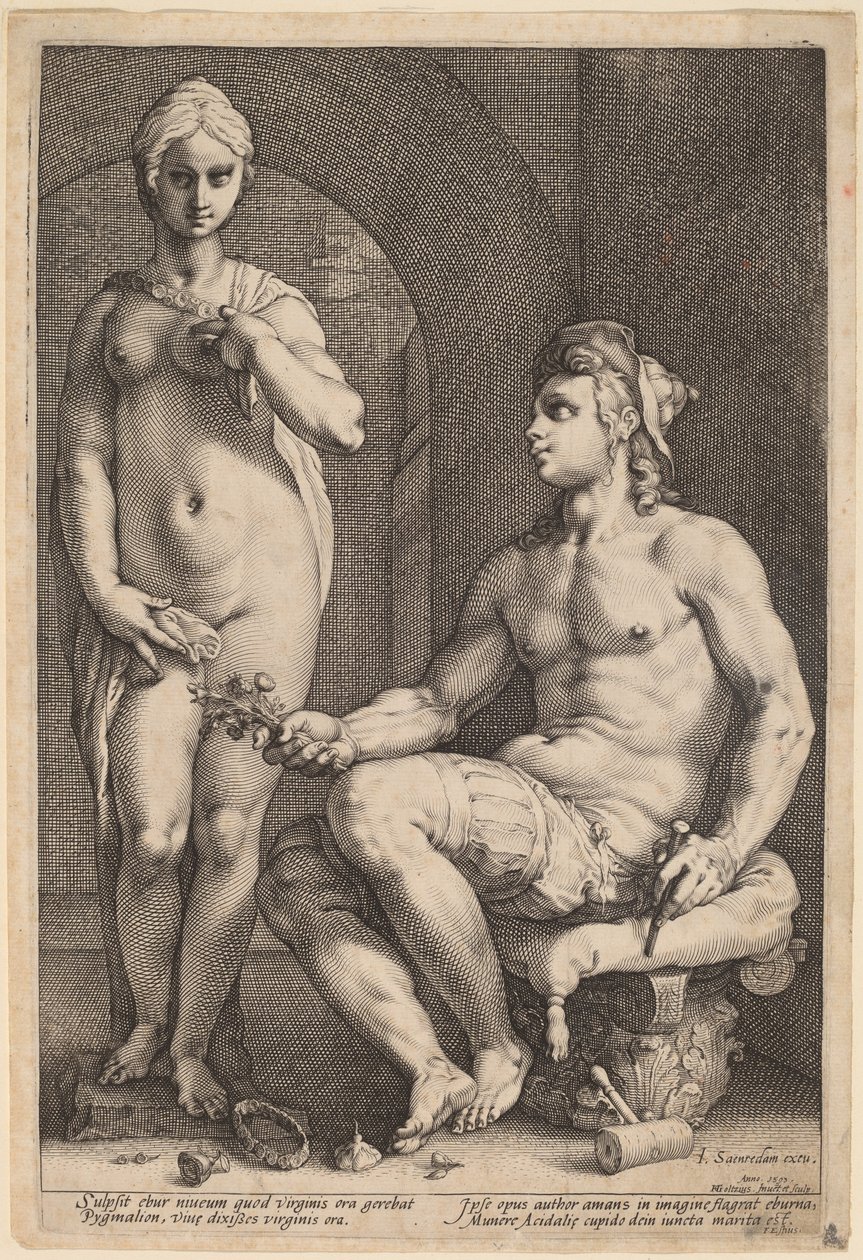Pygmalion és Galatea alkotó: Hendrik Goltzius
