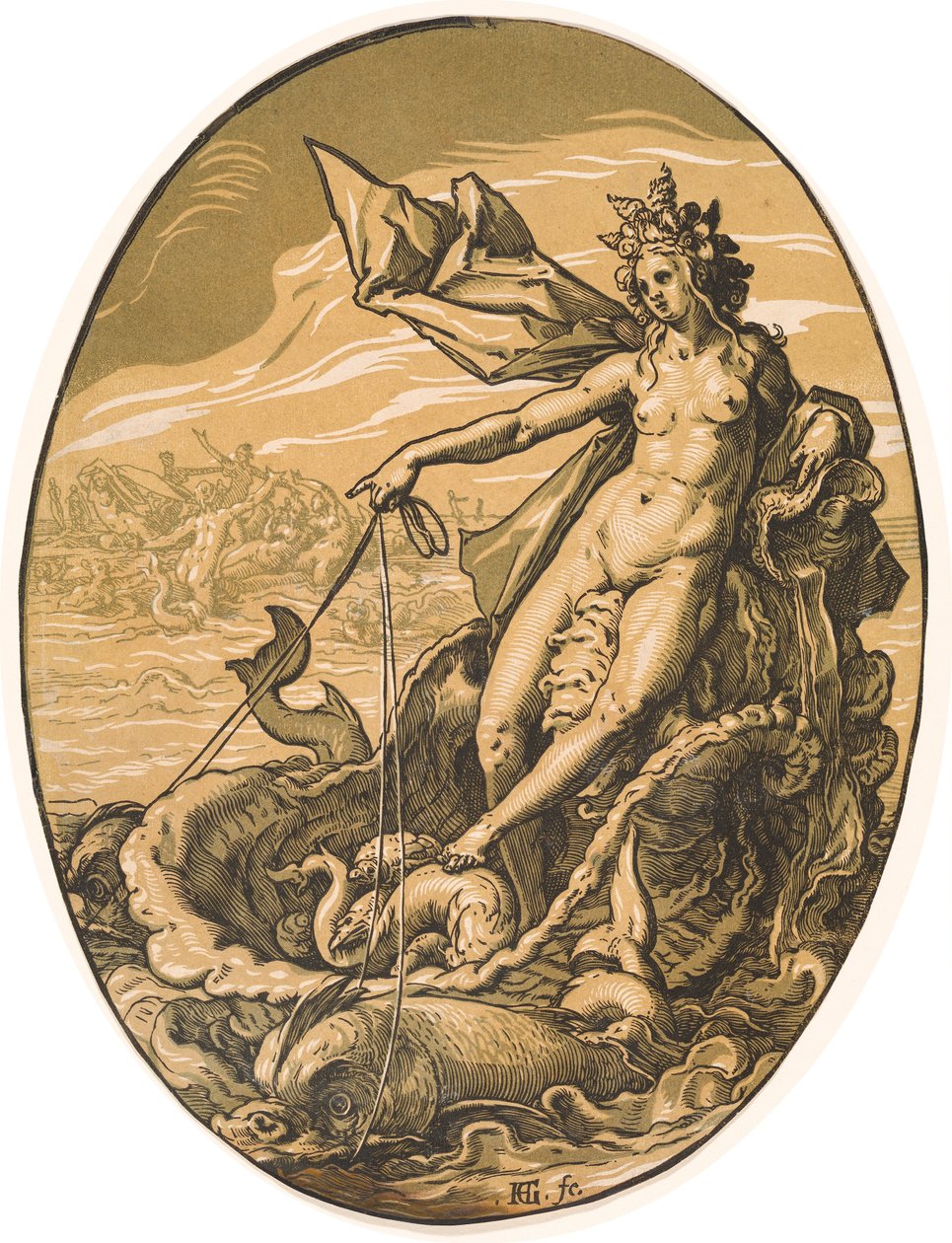 Tethys alkotó: Hendrik Goltzius