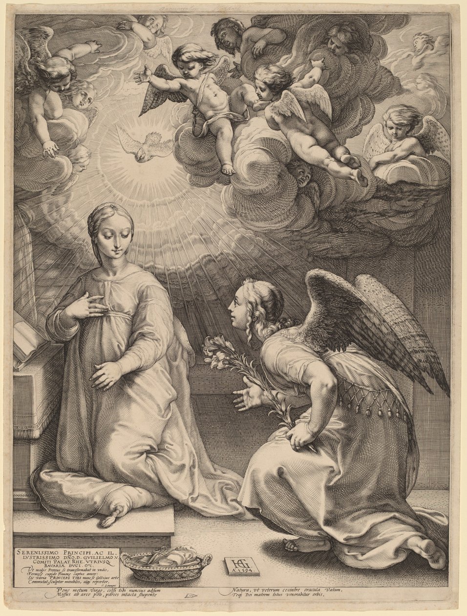 Az Angyali üdvözlet alkotó: Hendrik Goltzius