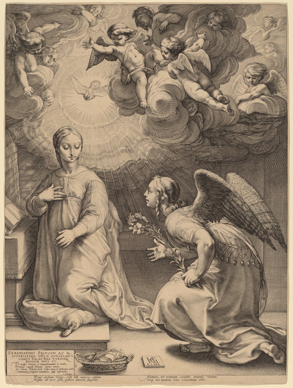Az Angyali üdvözlet alkotó: Hendrik Goltzius