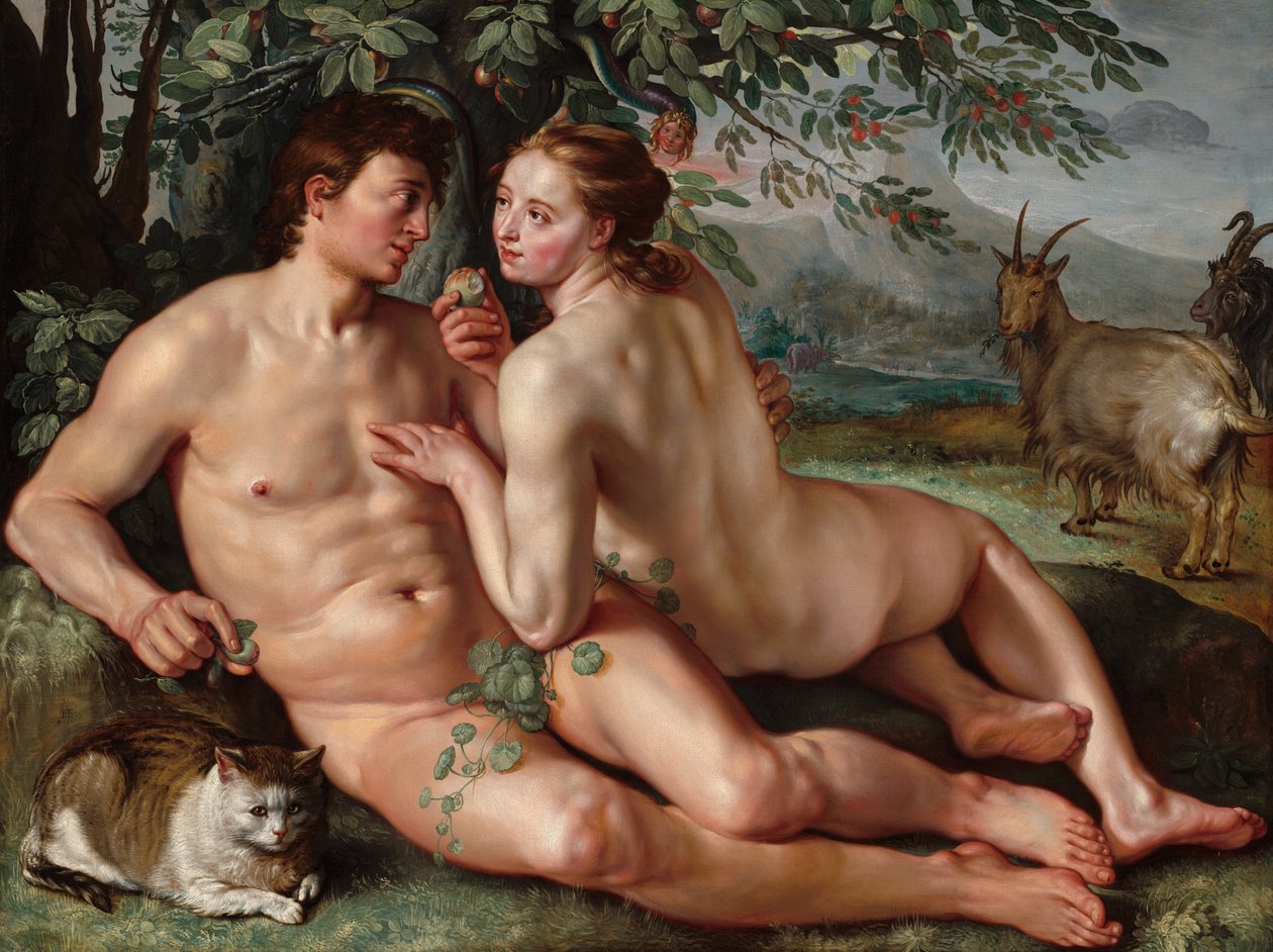 Az ember bukása, 1616. alkotó: Hendrik Goltzius