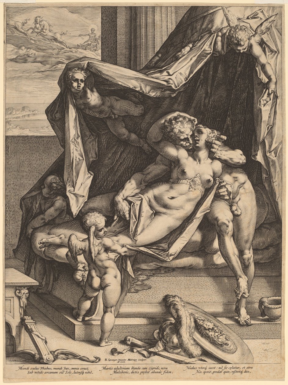 Mars és Vénusz alkotó: Hendrik Goltzius, after Bartholomaeus Spranger