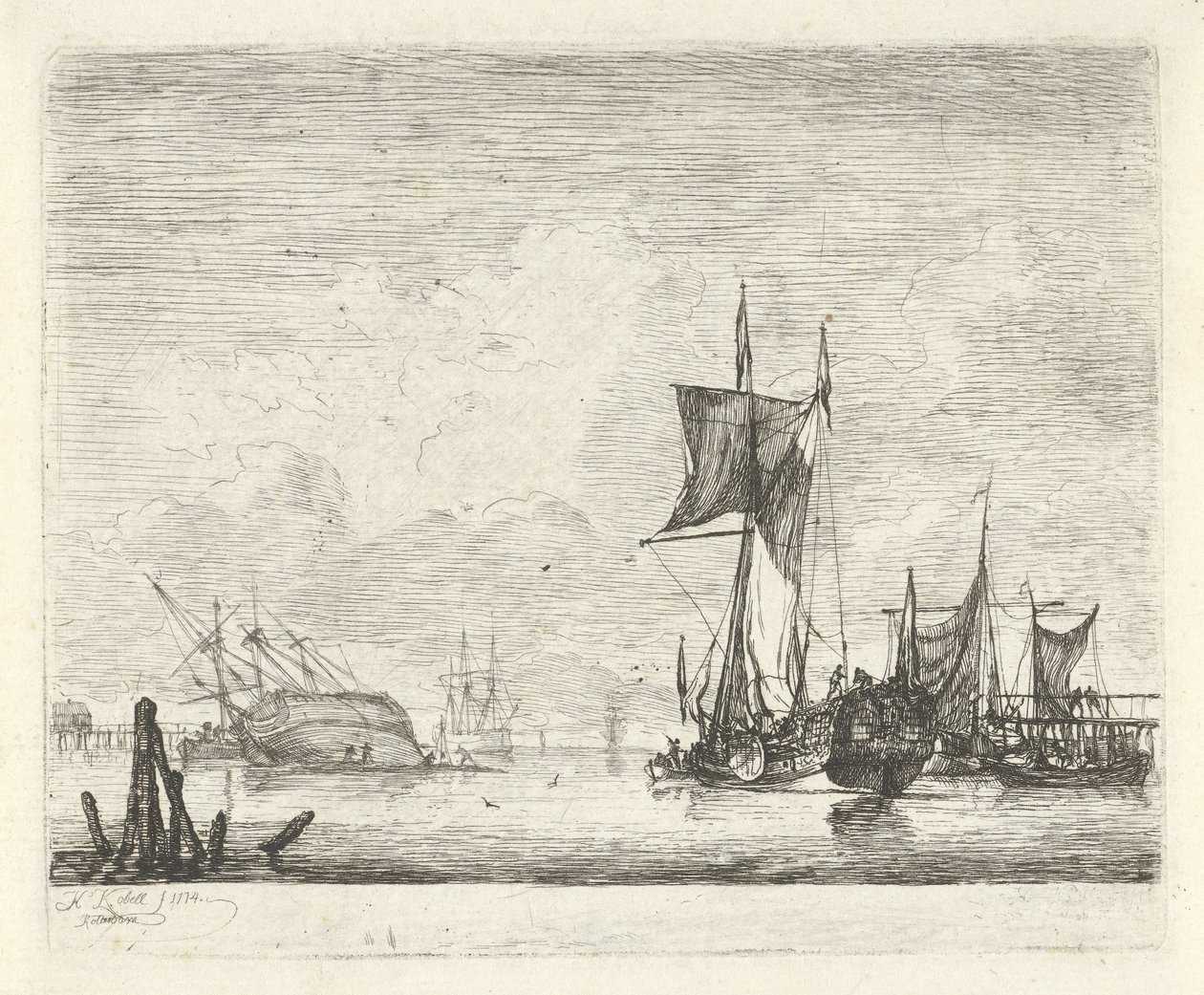 folyóranéző kilátás alkotó: Hendrik Kobell