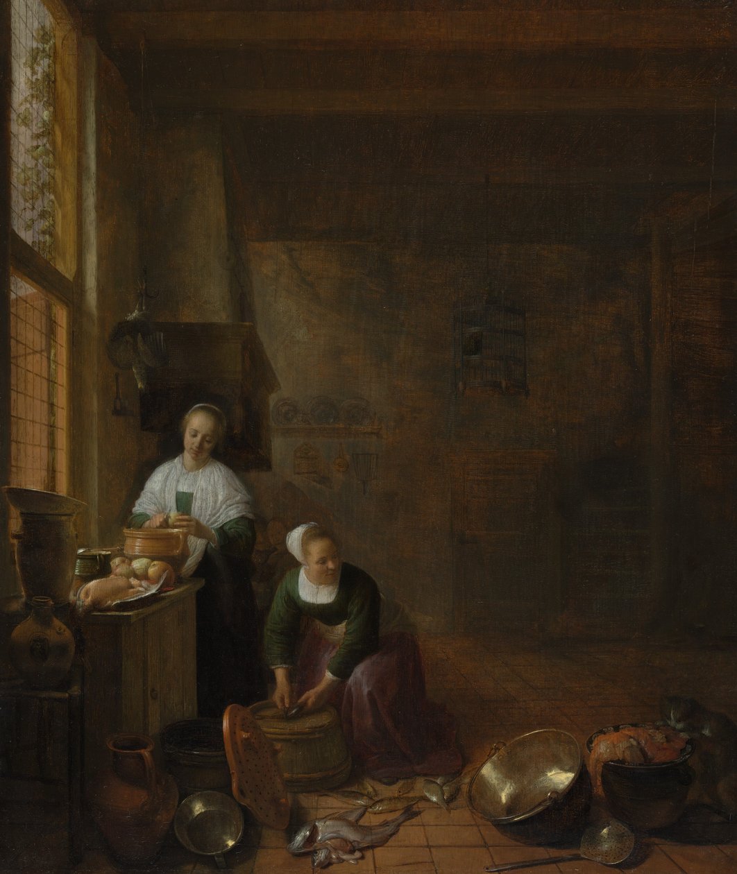 Egy konyha, kb. 1643. alkotó: Hendrik Martensz. Sorgh