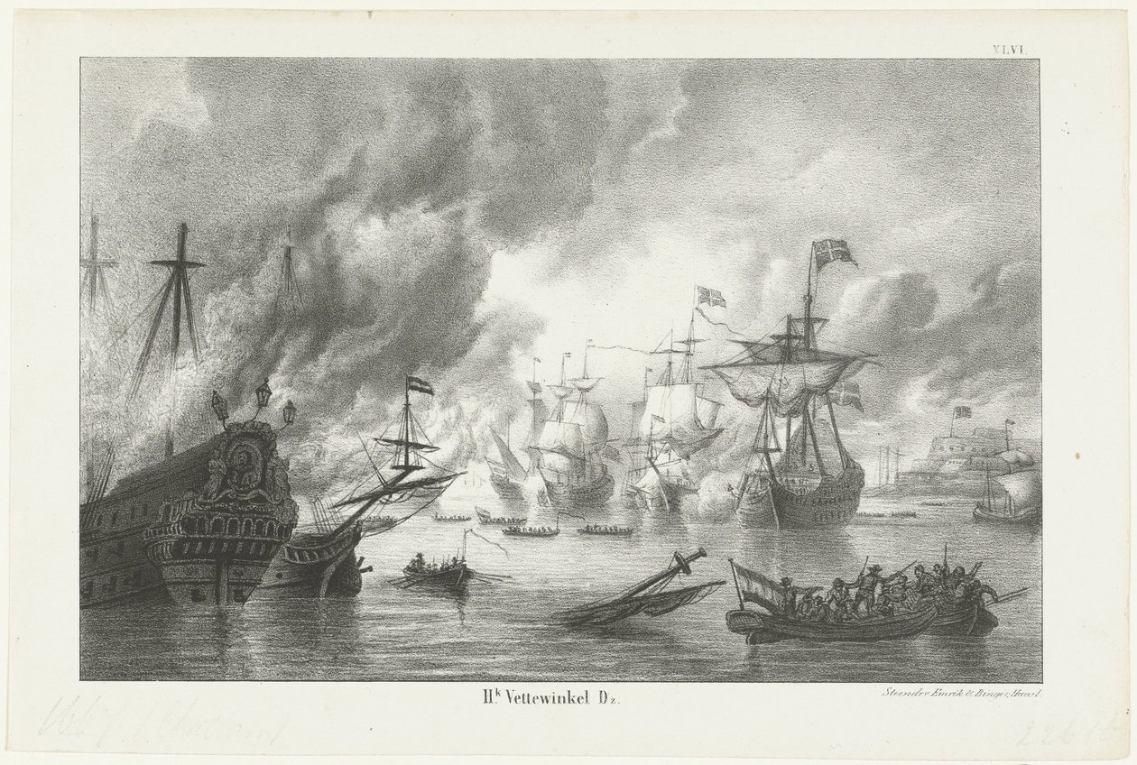 Az utazás Chathamba, 1667 alkotó: Hendrik Vettewinkel