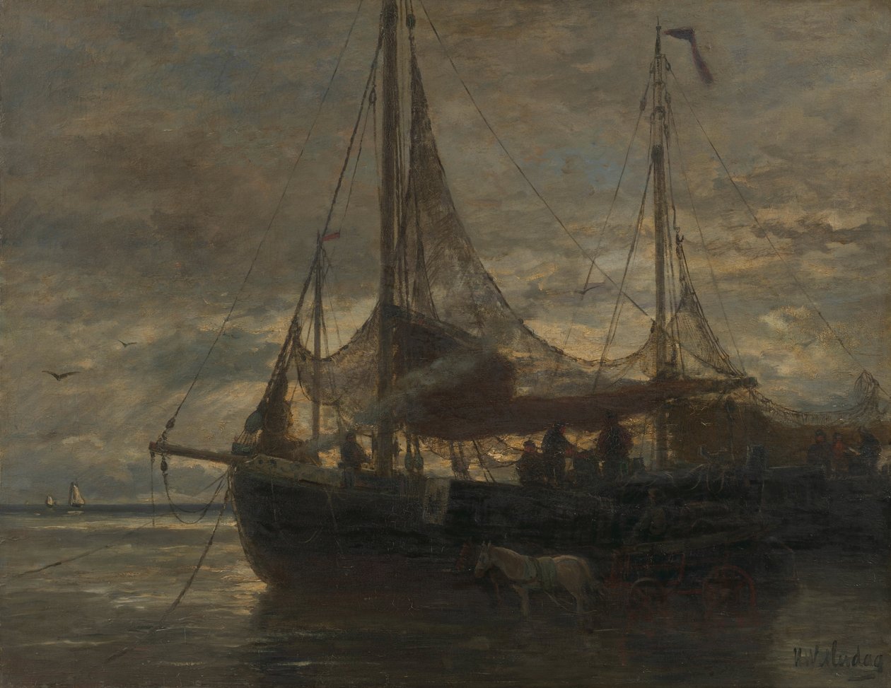 holland: Evening Evening alkotó: Hendrik Willem Mesdag