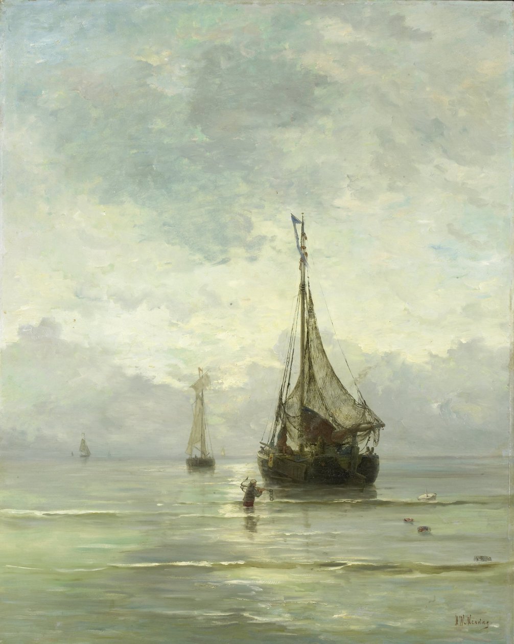 nyugodt tenger alkotó: Hendrik Willem Mesdag