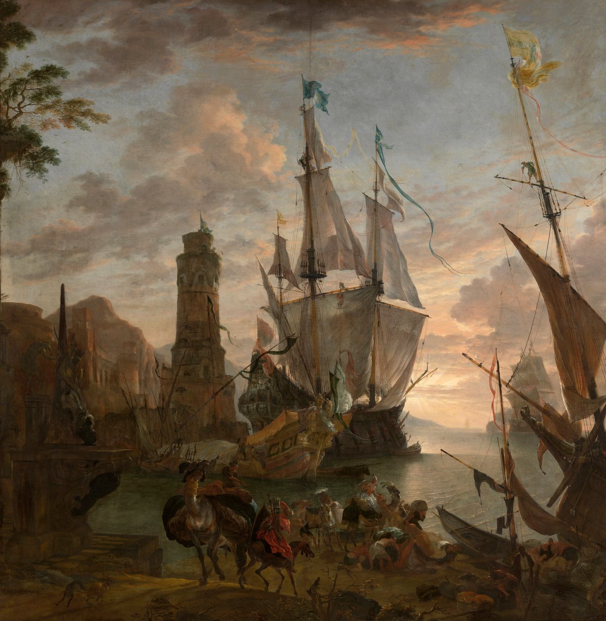 Keleti tengeri kikötő (olaj, vászon) alkotó: Hendrik van Minderhout