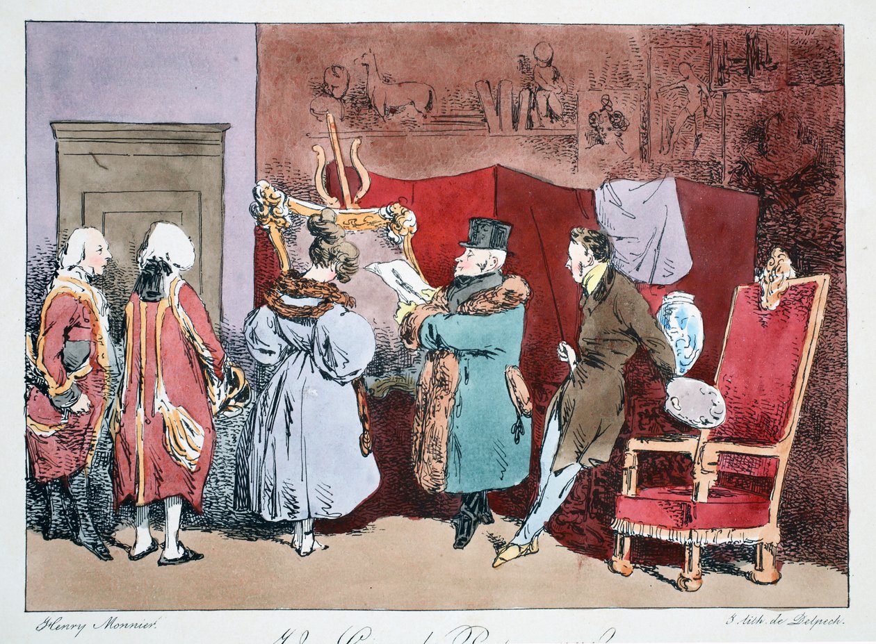 Egy nagy figura, 1828 körül (kézzel színezett litho) alkotó: Henri Bonaventure Monnier