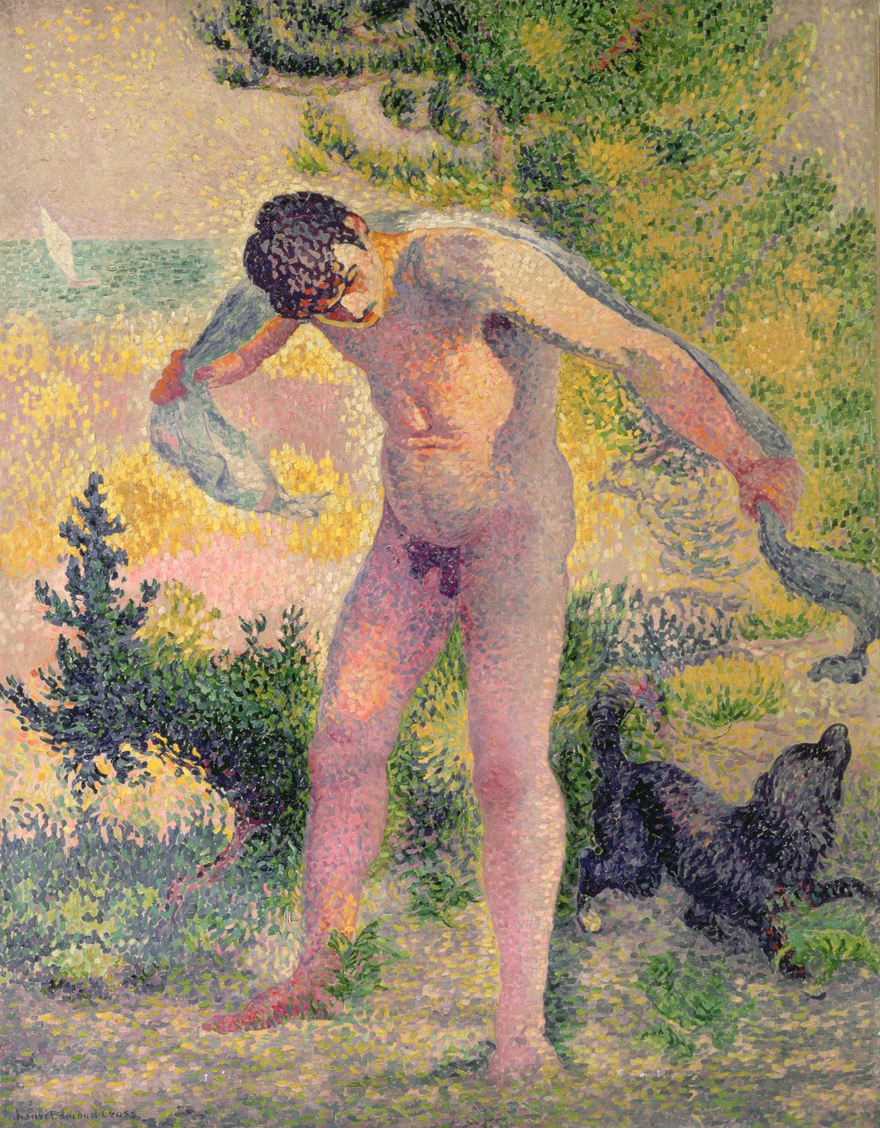 Fürdő szárítja magát St. Tropezben, 1893 alkotó: Henri Edmond Cross