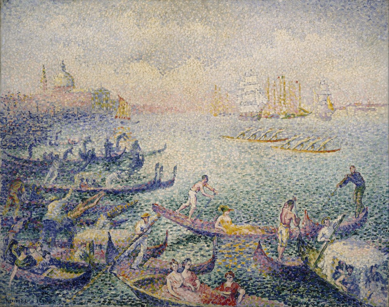 Regatta Velencében alkotó: Henri Edmond Cross