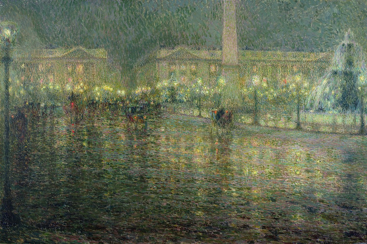 Place de la Concorde, 1909 körül alkotó: Henri Eugene Augustin Le Sidaner