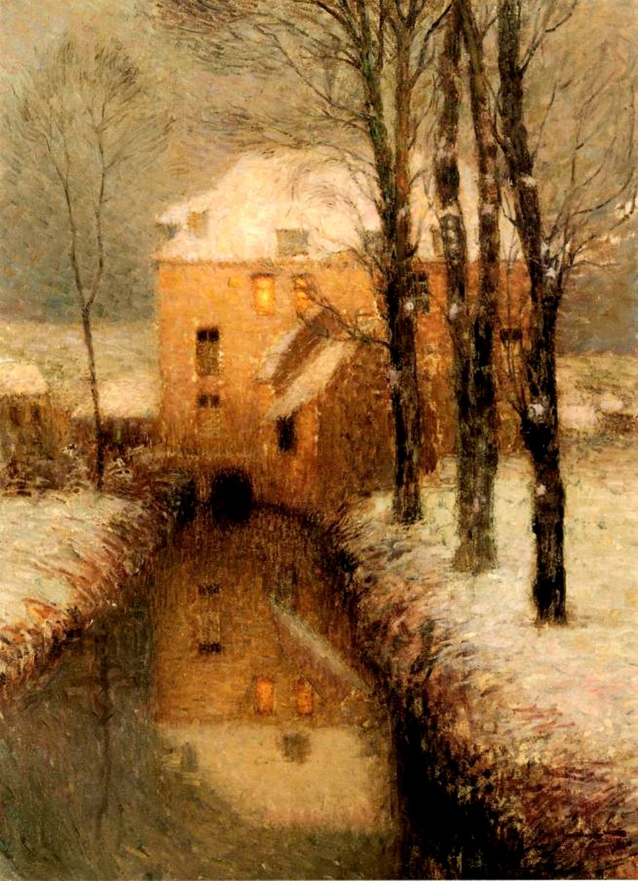 A csatorna télen, 1901 alkotó: Henri Eugene Augustin Le Sidaner