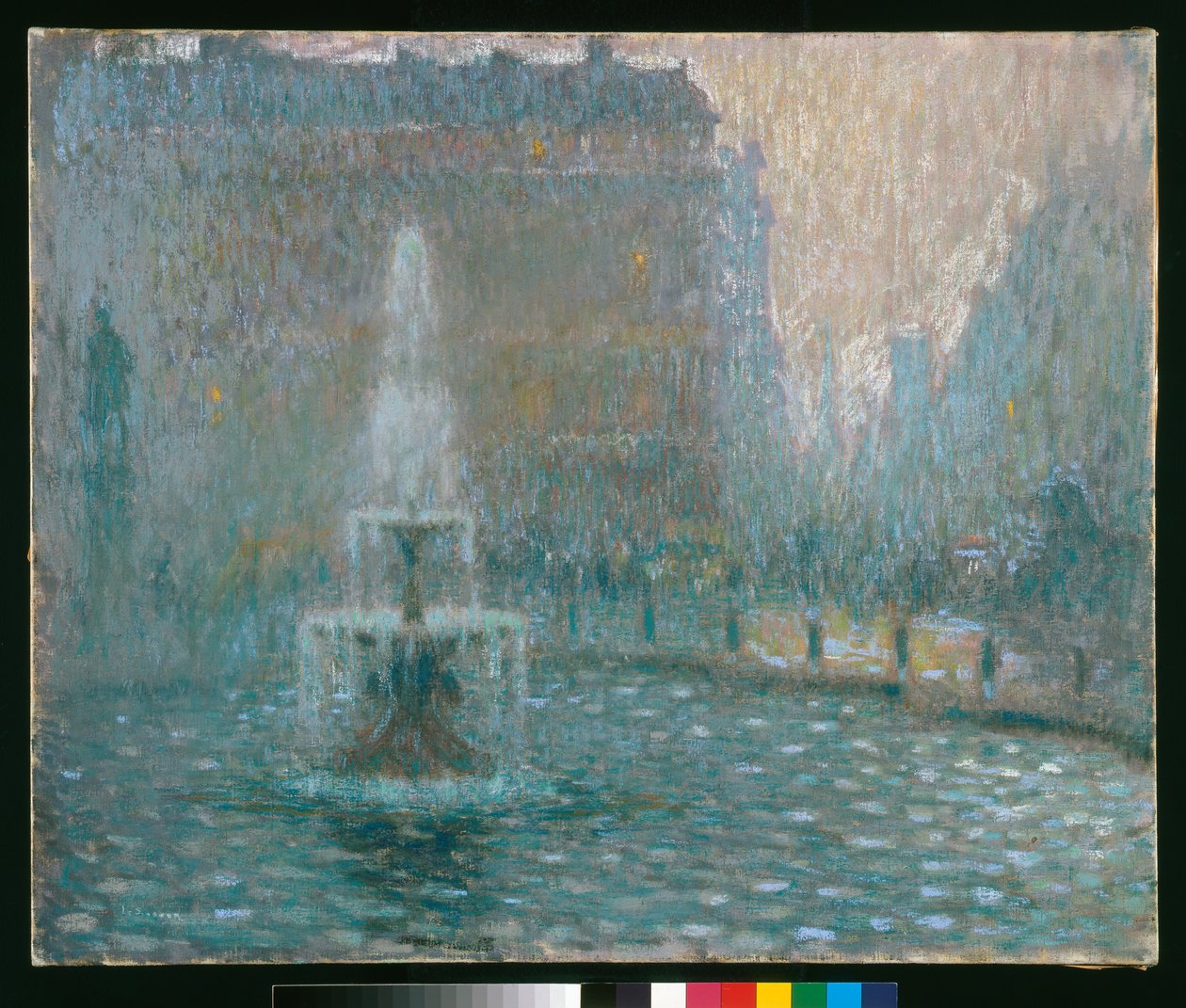 Trafalgar Square, 1908 körül (pasztell) alkotó: Henri Eugene Augustin Le Sidaner