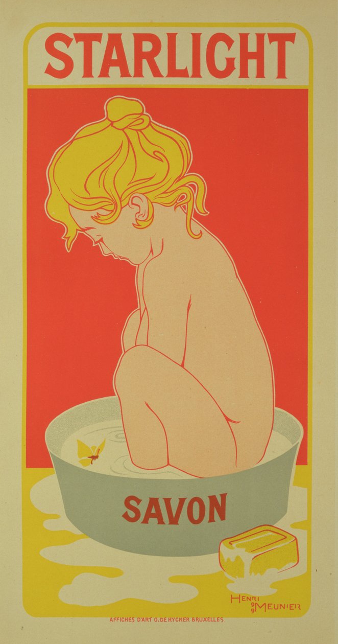 A "Starlight Soap" reklámplakátjának reprodukciója, 1899. alkotó: Georges Meunier