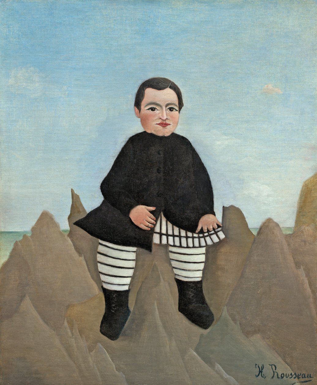Boy on the Rocks, 1895-97 (olaj, vászon) alkotó: Henri Rousseau