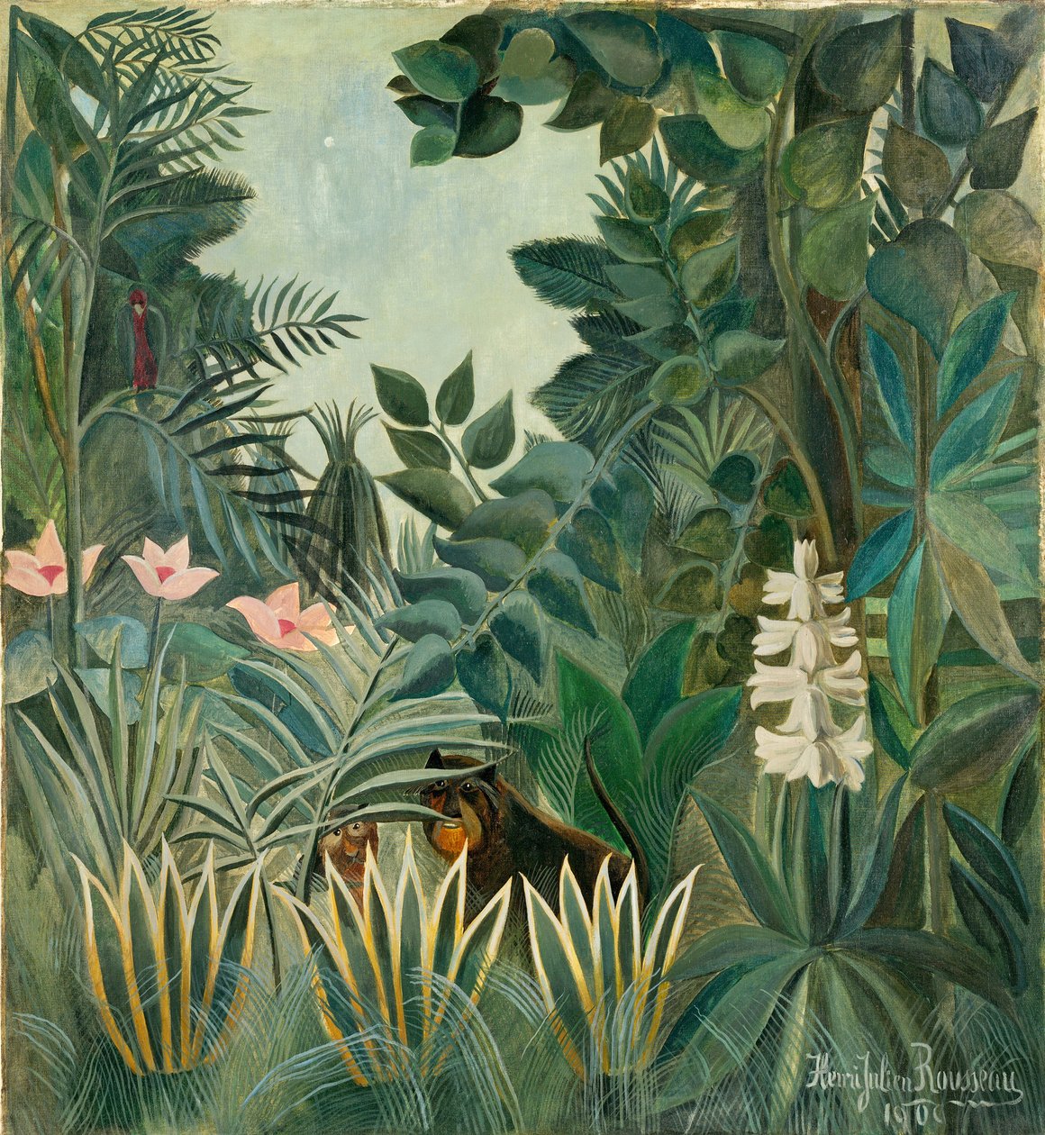 Az egyenlítői dzsungel, 1909 alkotó: Henri Rousseau