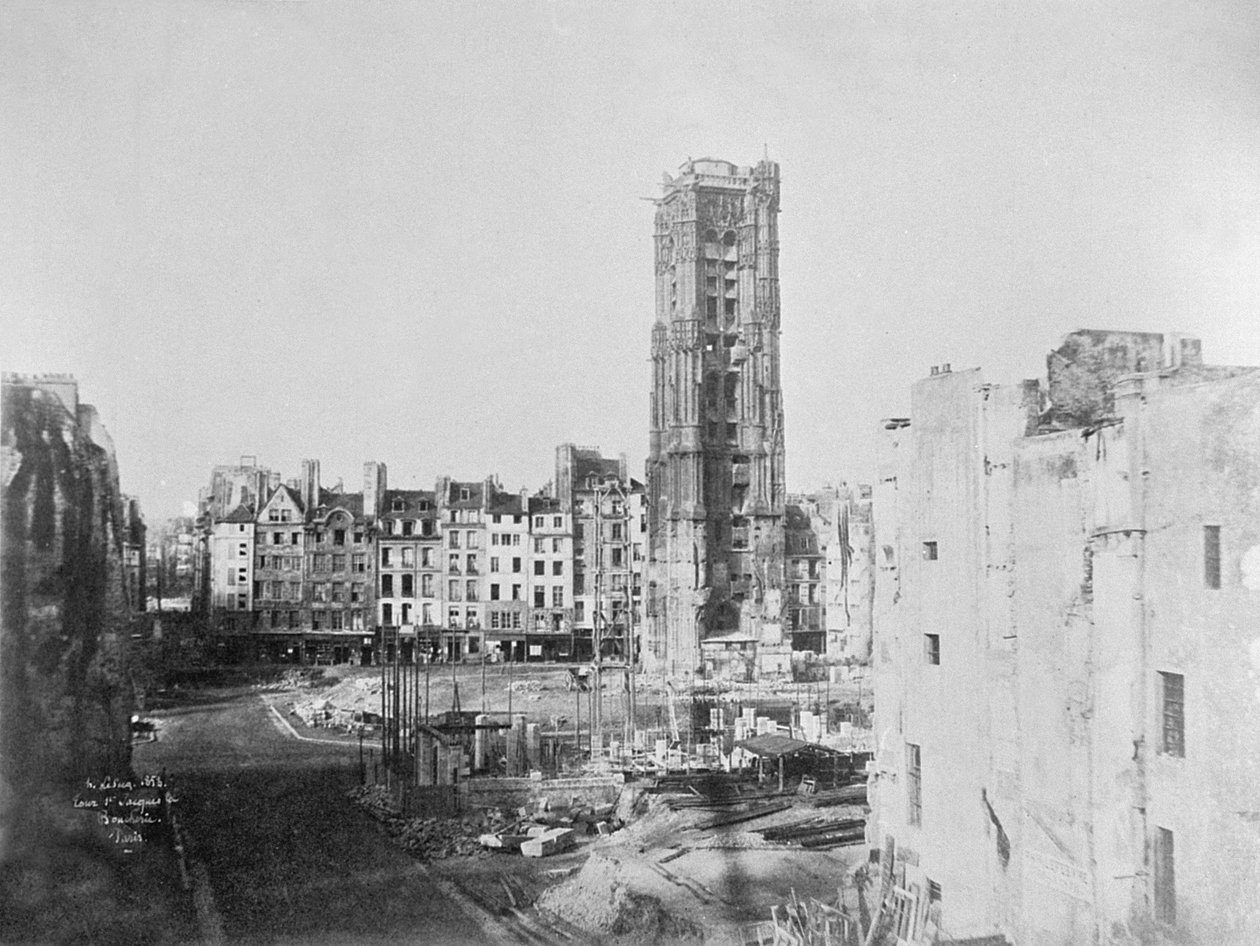Tour Saint-Jacques la Boucherie (1508-22), Párizs, 1853 alkotó: Henri Jean Louis Le Secq