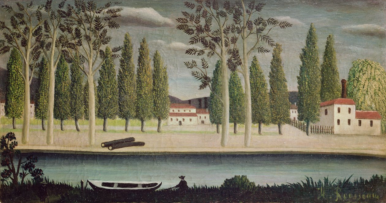 A folyó mellett, 1890 körül alkotó: Henri Rousseau