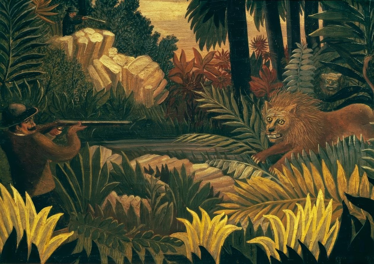 Az oroszlánvadászat alkotó: Henri Rousseau