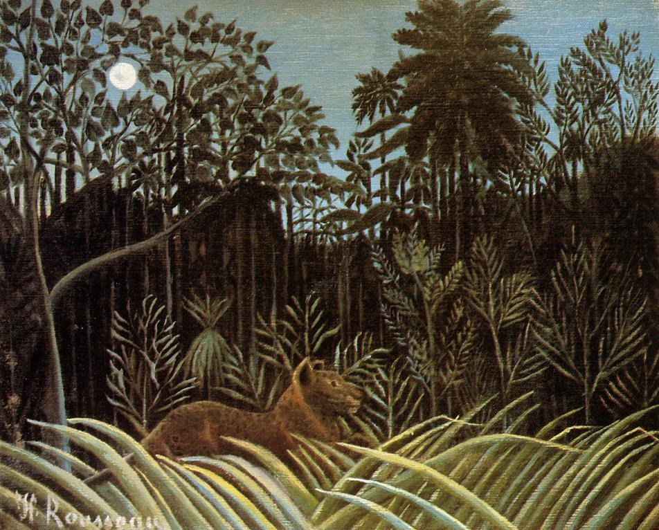 Dzsungel Oroszlánnal alkotó: Henri Rousseau
