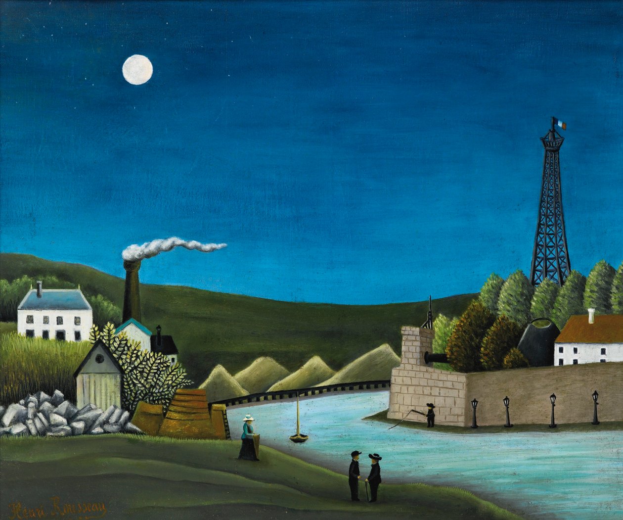 A Szajna Suresneslben alkotó: Henri Rousseau
