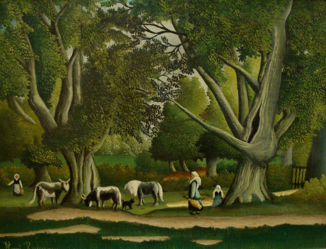 Táj a tejeslányokkal alkotó: Henri Rousseau