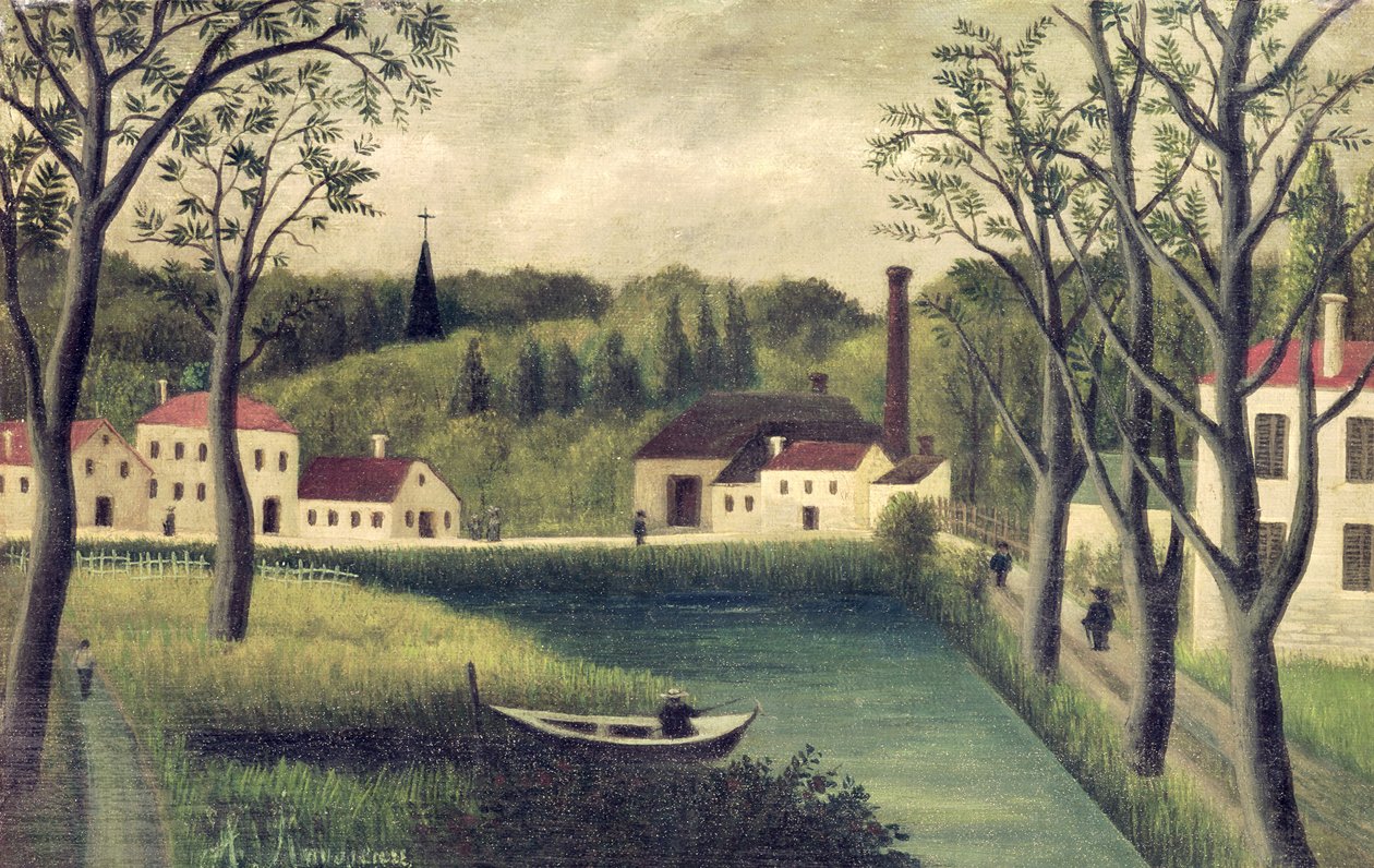 Táj egy halászsal, 1886 után alkotó: Henri Rousseau