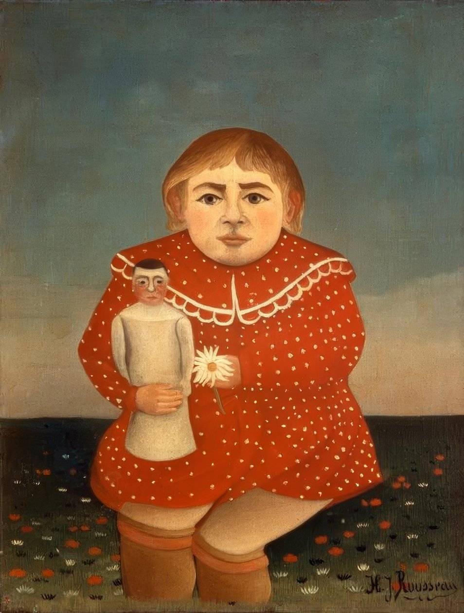 A gyerek a babával alkotó: Henri Rousseau