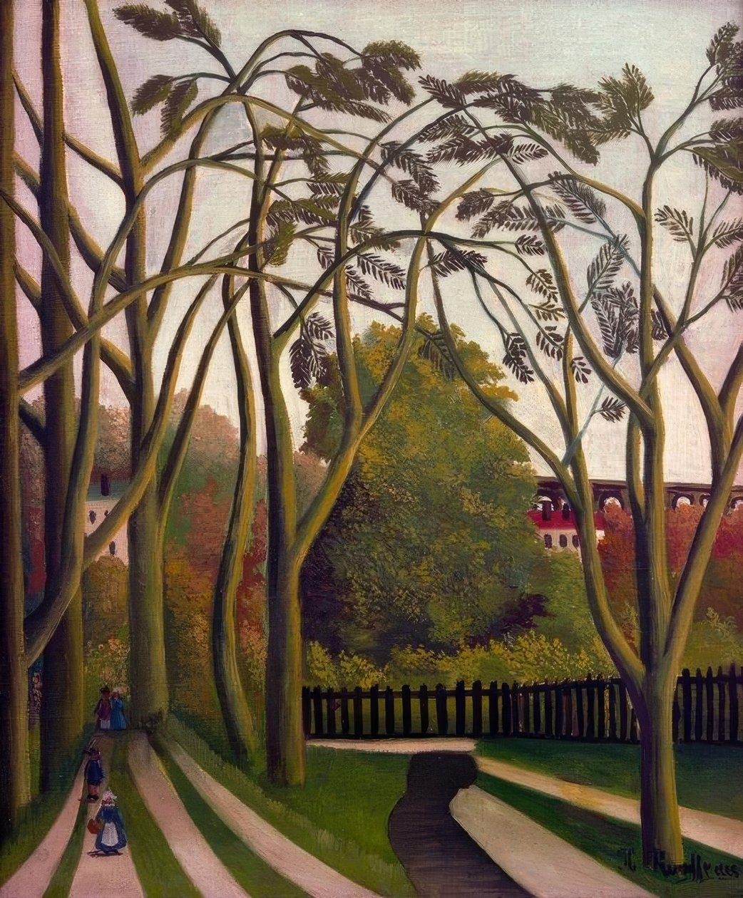 Táj a Bièvre partján Bicêtre közelében tavasszal alkotó: Henri Rousseau