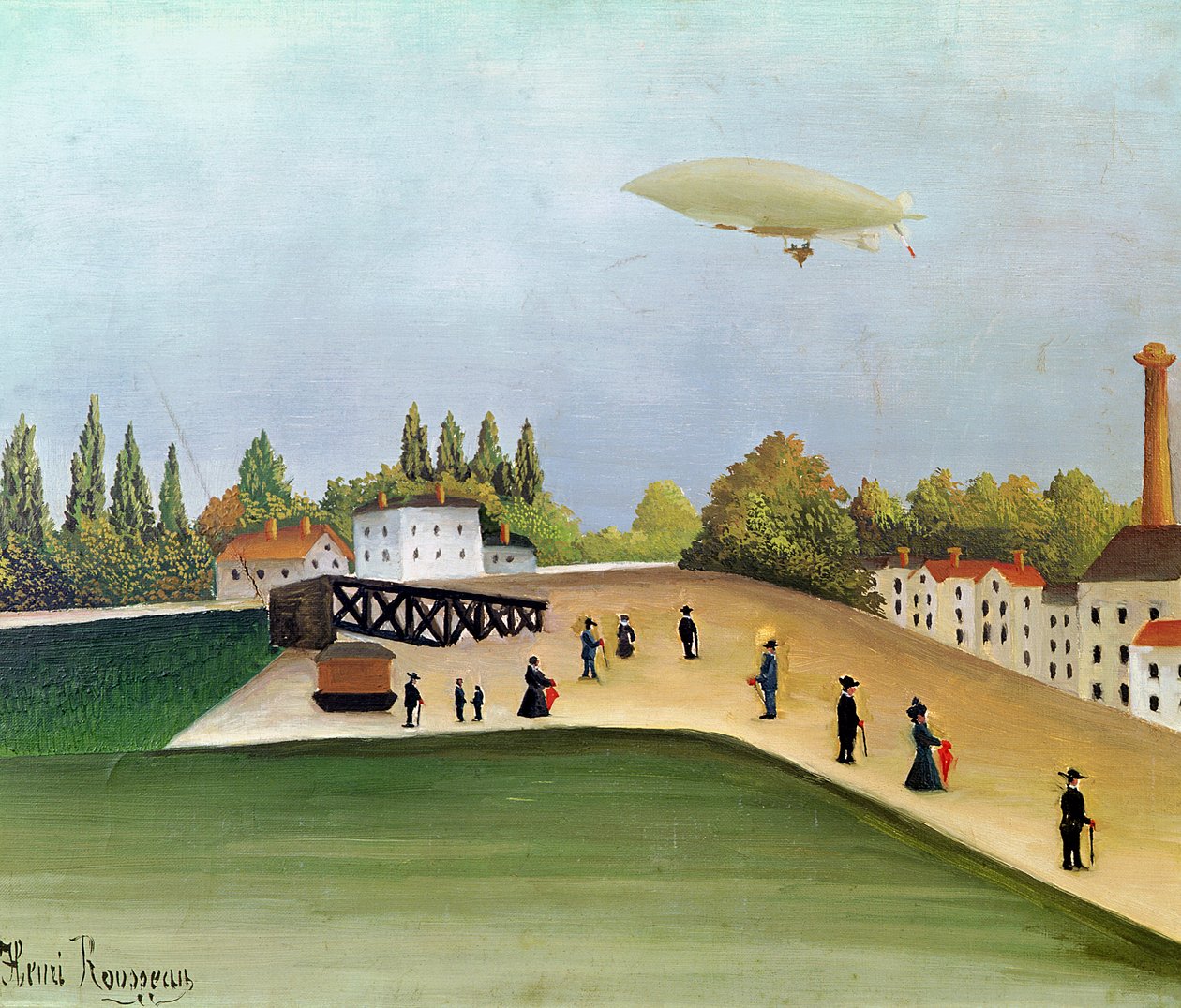 Ivry rakpart, 1908 körül alkotó: Henri Rousseau