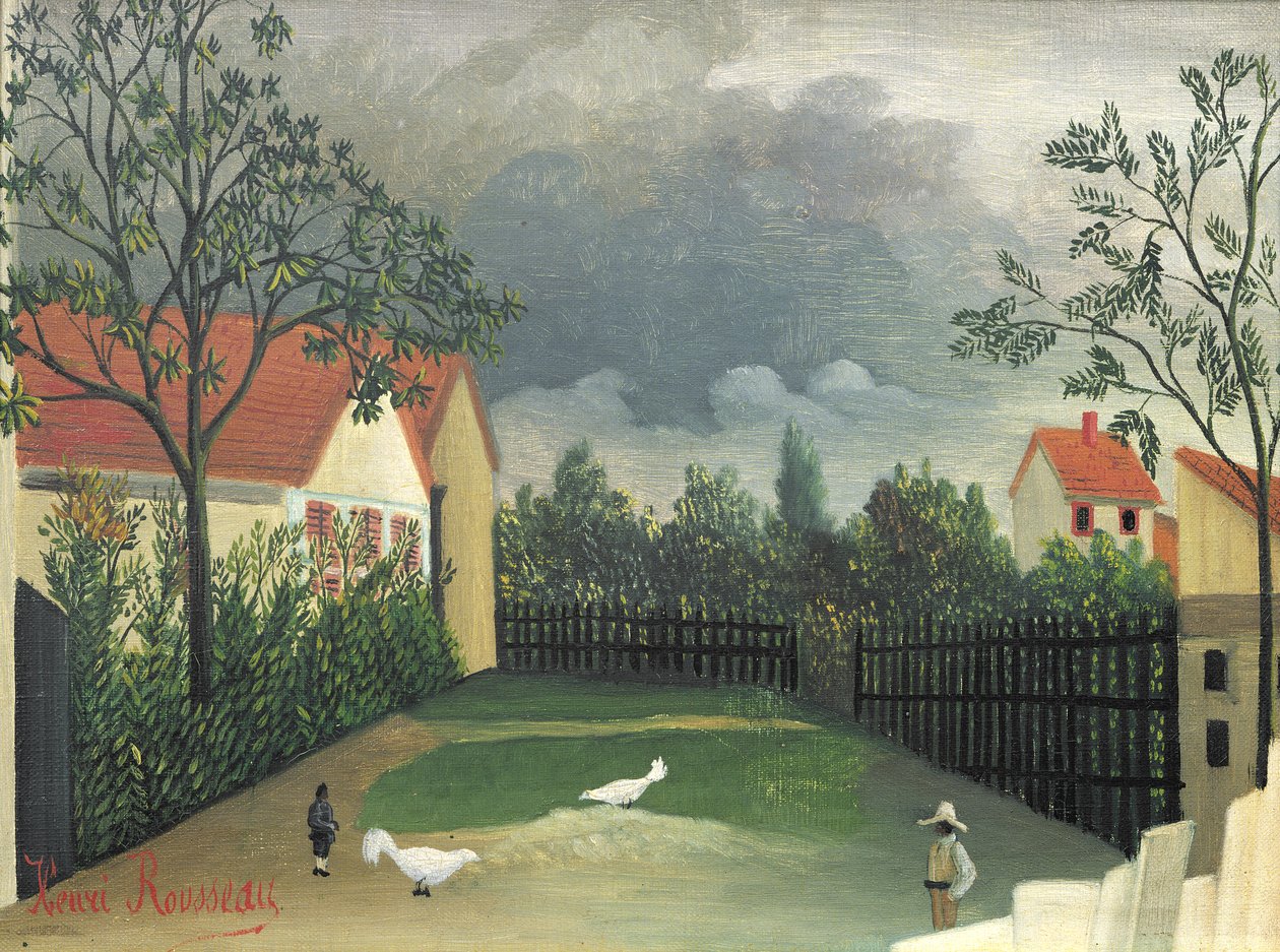 A tanyaudvar, 1896-98 alkotó: Henri Rousseau
