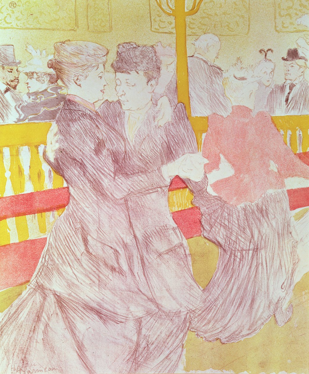 A Moulin Rouge-ban: The Two Waltzers, 1897 (lásd még: 3582) alkotó: Henri de Toulouse Lautrec