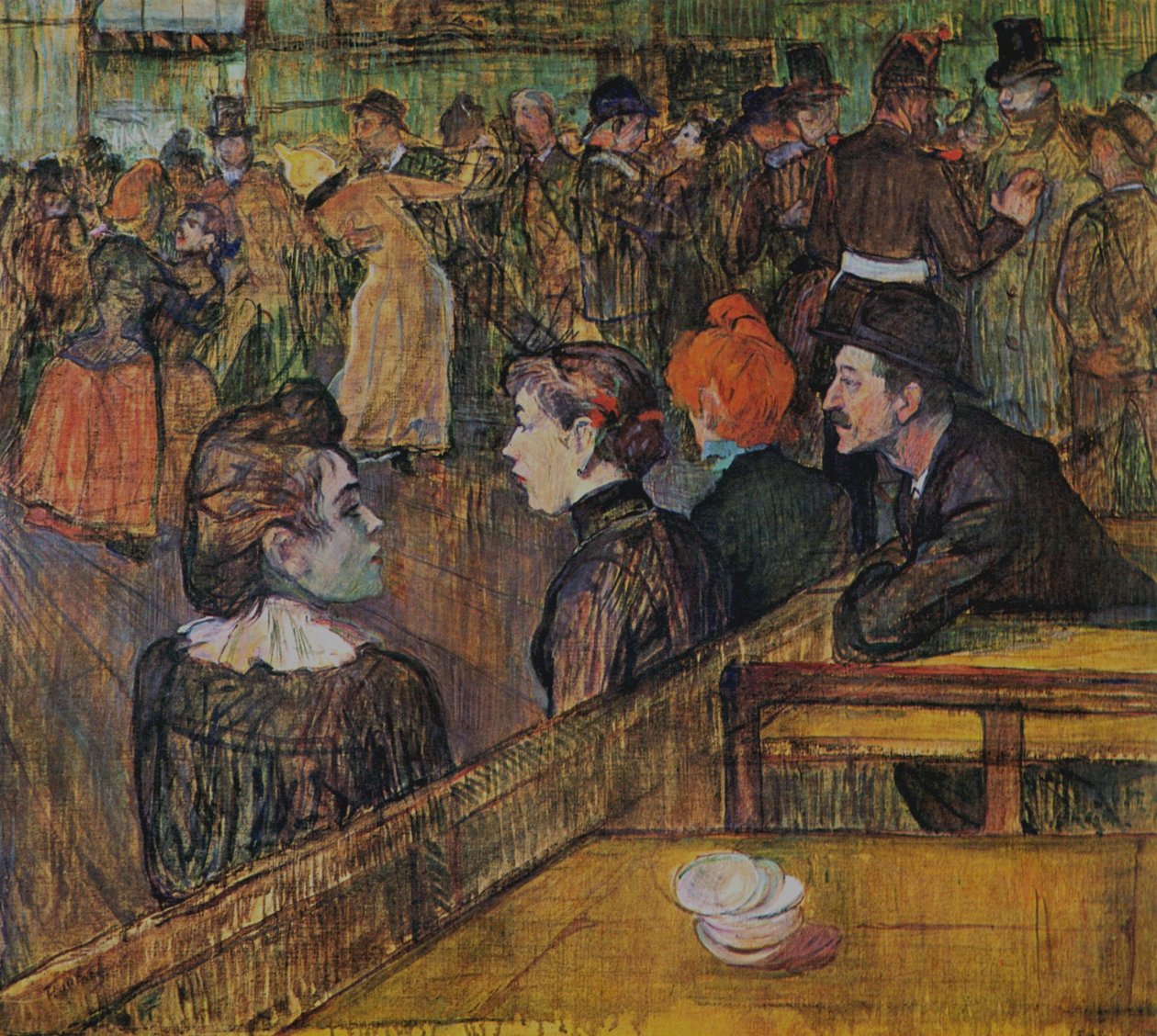 Bál a Moulin de la Galette -ben alkotó: Henri de Toulouse Lautrec
