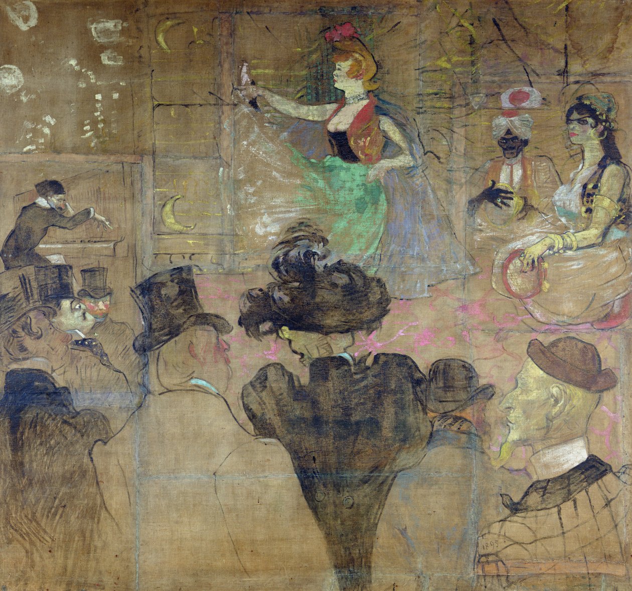 Tánc a Moulin Rouge-ban: La Goulue, 1895 alkotó: Henri de Toulouse Lautrec