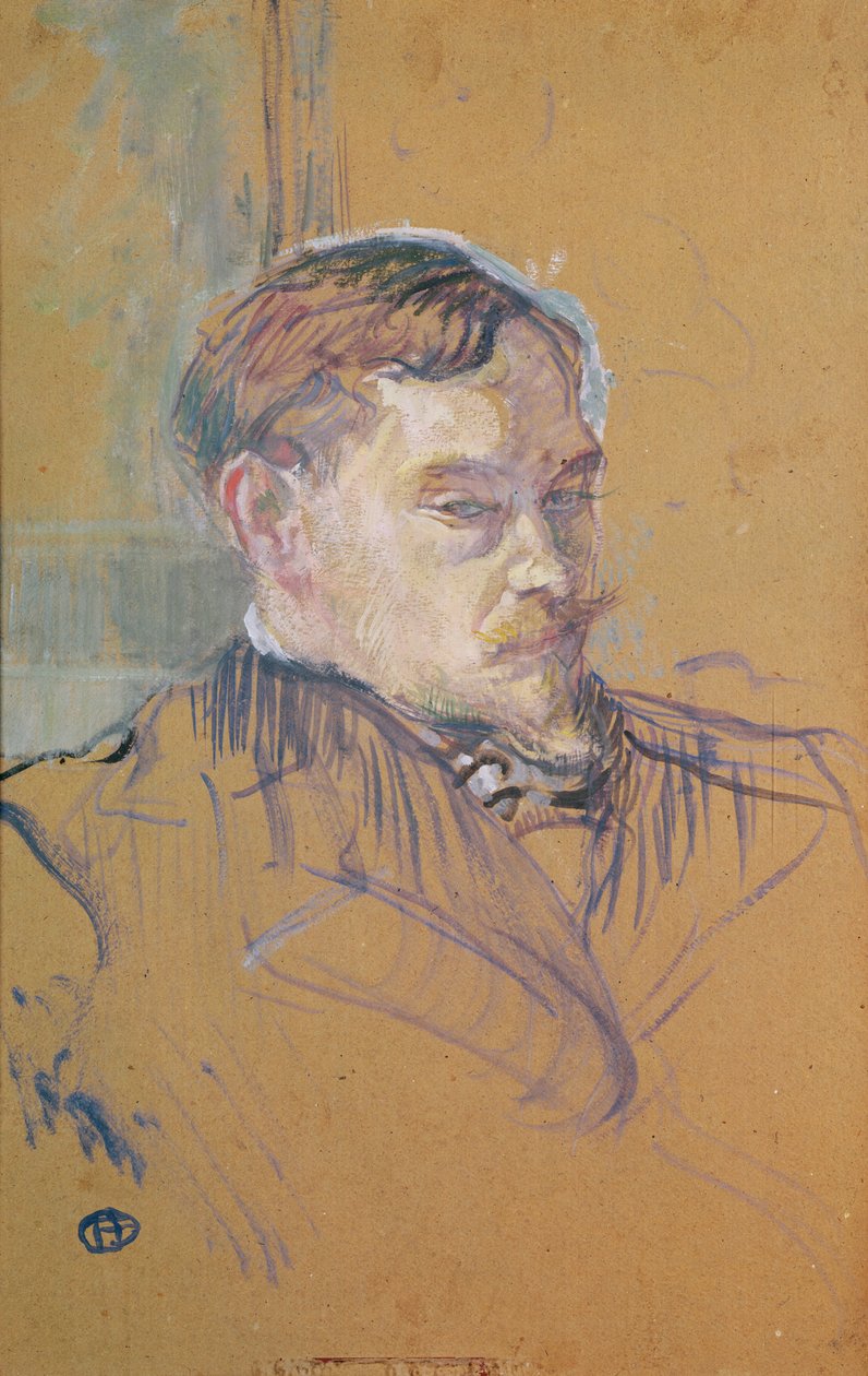 Monsieur Romain Coolus, 1899 (olaj, karton) alkotó: Henri de Toulouse Lautrec