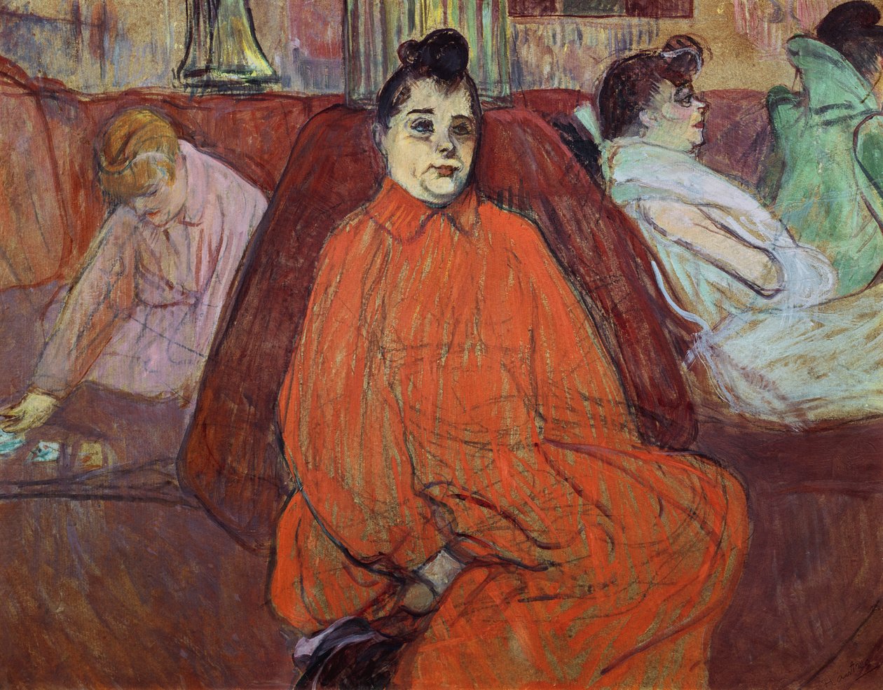 A díván, 1893 (gouache és pasztell, kartonon) alkotó: Henri de Toulouse Lautrec