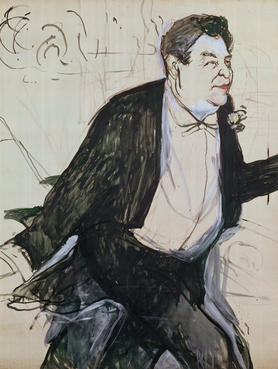 Caudieux (tanulmány plakáthoz), 1893 (olaj, kártya) alkotó: Henri de Toulouse Lautrec