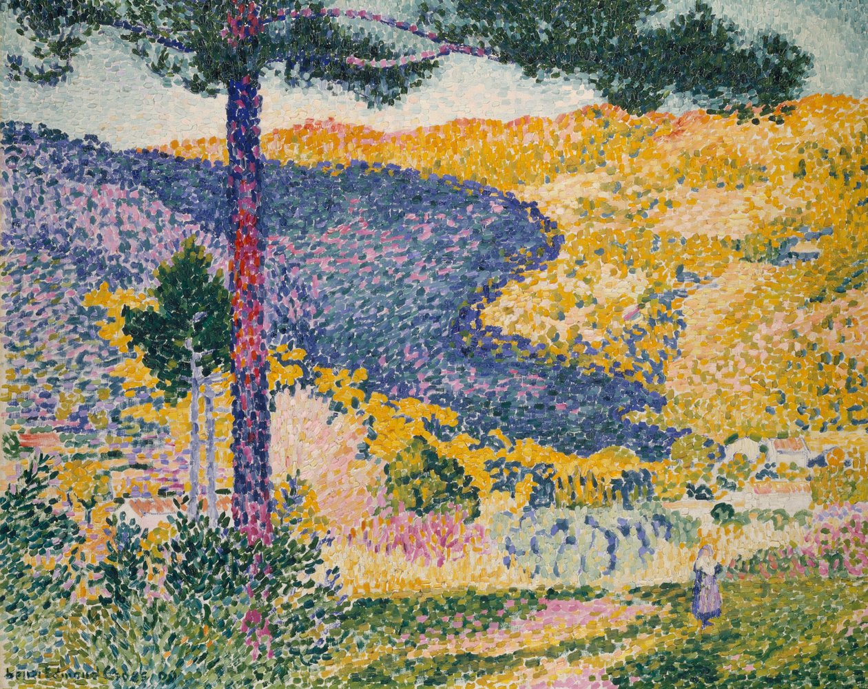 Völgy fenyővel (árnyék a hegyen) alkotó: Henri Edmond Cross