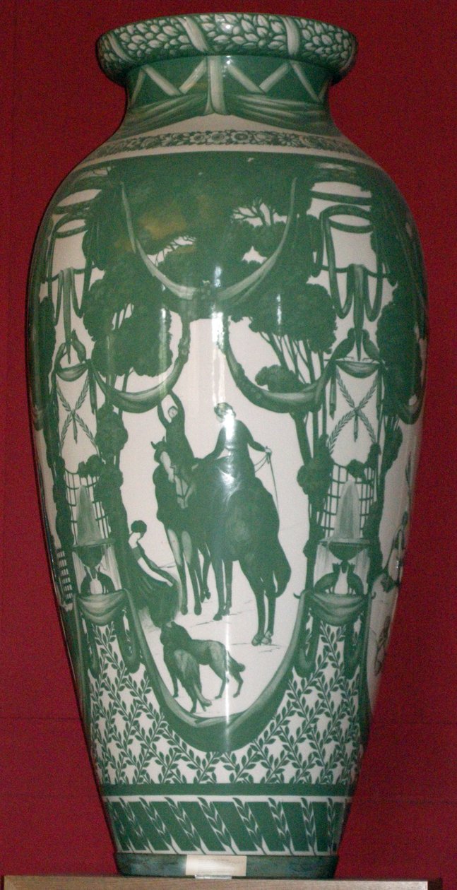 A folyó és az erdő örömei, Beauvais váza, Gustave-Louis Jeaulmes (1873-1959) nyomán 1930 (porcelán) alkotó: Henri Joseph Lasserre
