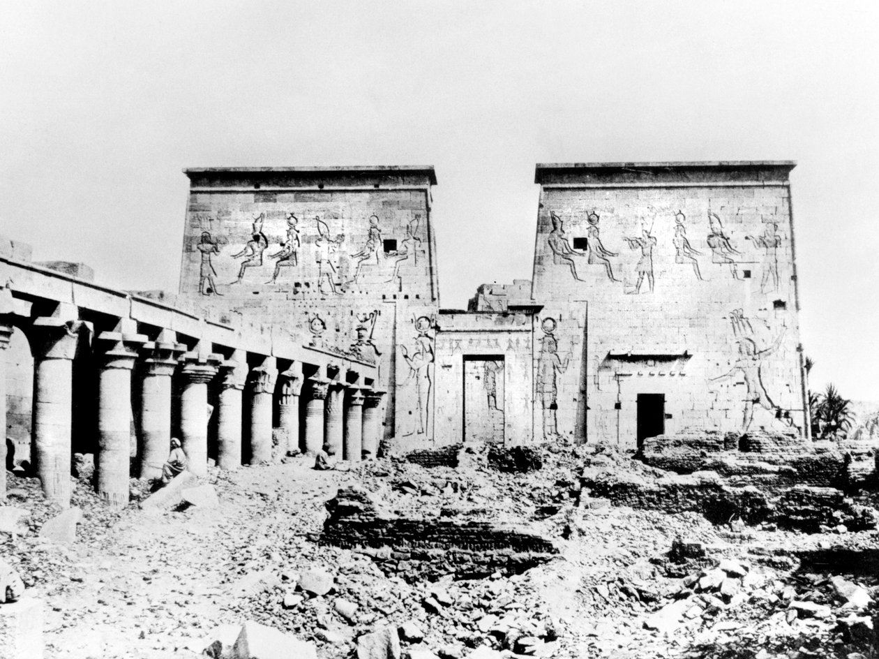 Ízisz temploma, Philae, Núbia, Egyiptom, 1887 alkotó: Georges Henri Bechard