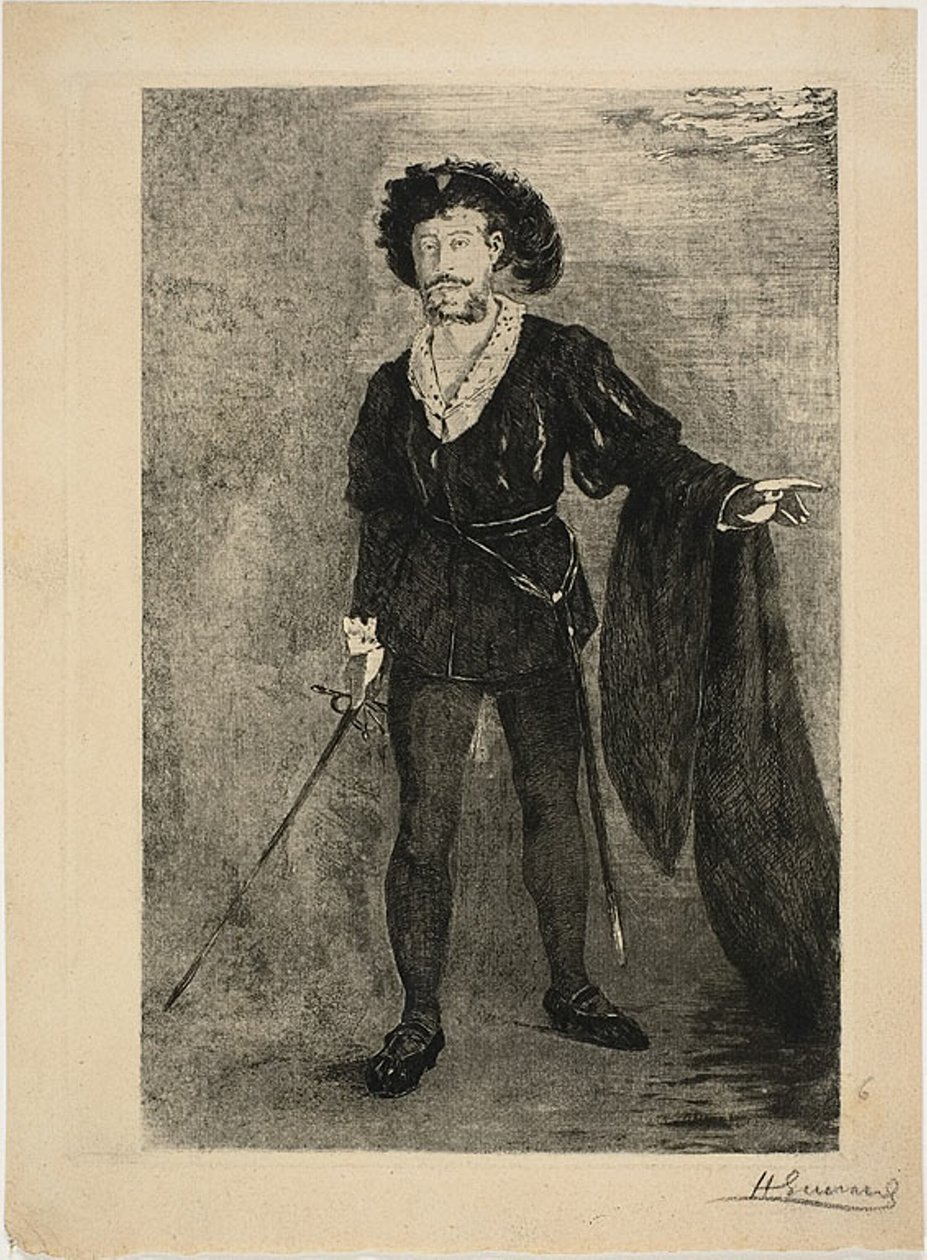 Faure Hamlet szerepében alkotó: Henri Charles Guérard