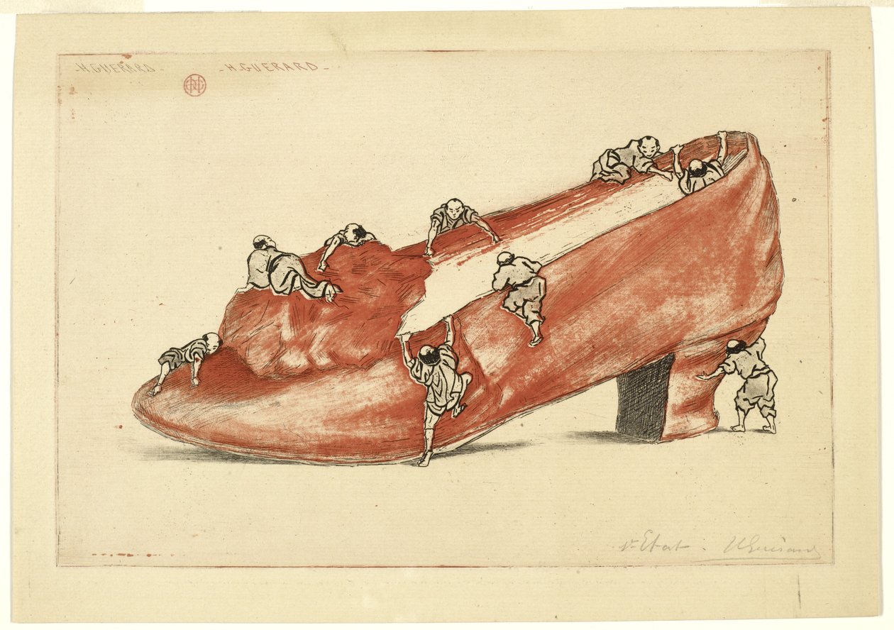 A cipő támadása, 1888 alkotó: Henri Charles Guérard